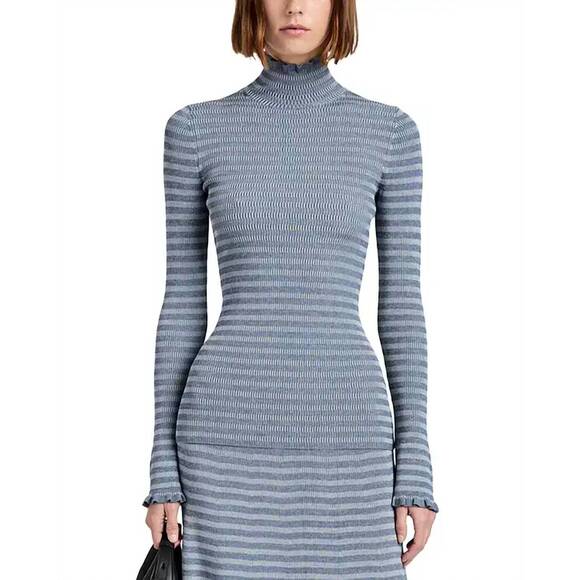 NEW PROENZA SCHOULER phyllis turtleneck knit top in slate